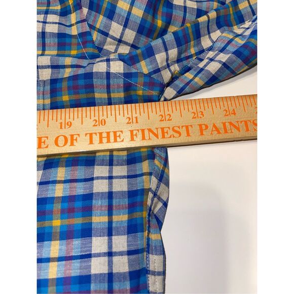 Gitman Bros Mens Size M‎ Blue Plaid Long Sleeve Button Down Shirt - Picture 3 of 6